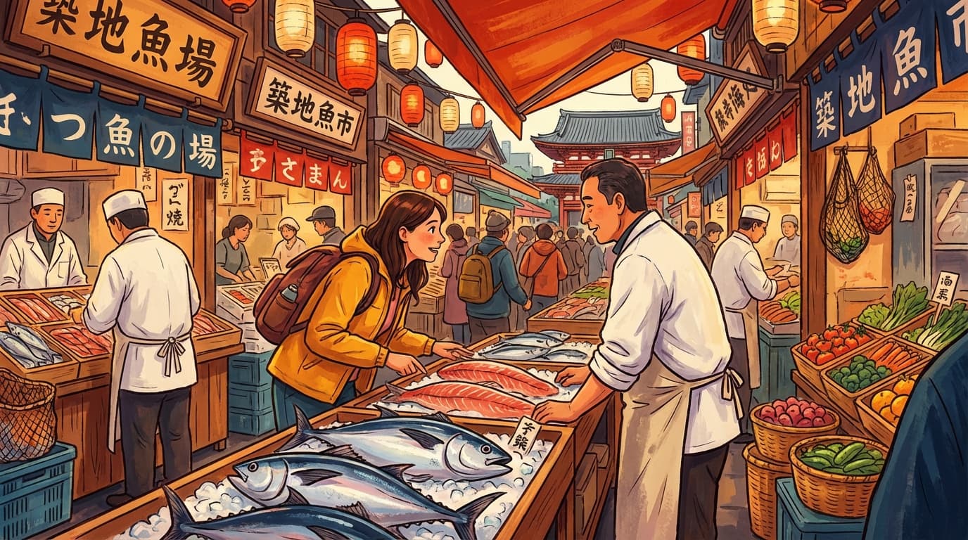 Tokyo Shore Excursion: Navigate Tsukiji Market Solo